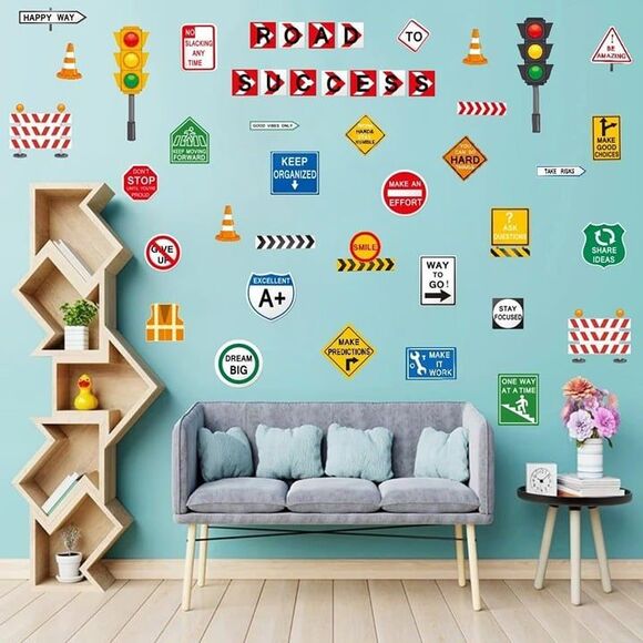 Road to Success Wall Decal Quote Traffic Sign Vinyl Wall Stickers - Picture 5 of 6